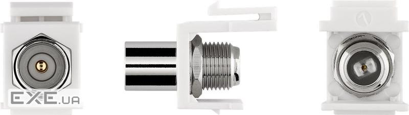 Перехідник антенний RF:F-Coaxial F/M,Keystone module (Coaxial-Front),білий (75.07.9955-25) (75.07.9955-25)