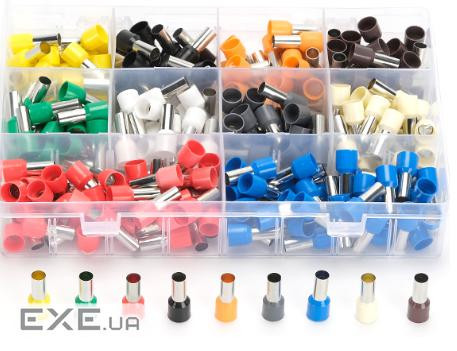 Набір клем / наконечників 240шт VE16-12 (R-40, B-40, Y-20, Bl-20, O-20, P-20, G-20, W (VE16-12(240)) VE16-12 (R-40, B-40