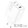 Зарядний пристрій PROOVE Speed Surge Gan 65W 1xUSB-A, 2xUSB-C, PD3.0, QC3.0 White (WCSS60120002)