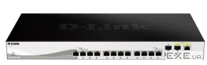 Комутатори DXS-1210-16TC/E (Smart L2+ Switch 12x10GBase-T, 2x10GBase-X SFP+, 2xCombo 10GBase-T/SFP+,