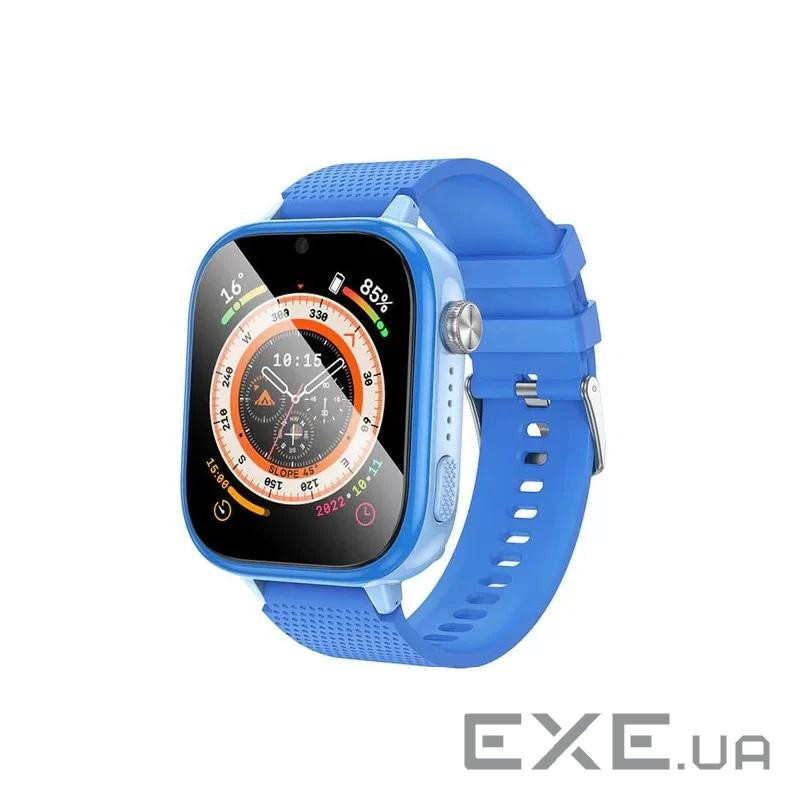 Дитячий смарт годинник Hoco Y101, 4G, GPS, Wi-Fi, HD камера, 1.83" HD-дисплей, (Hoco Y101B)