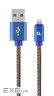 Дата кабель USB 2.0 AM to Lightning 2.0m Cablexpert (CC-USB2J-AMLM-2M-BL)