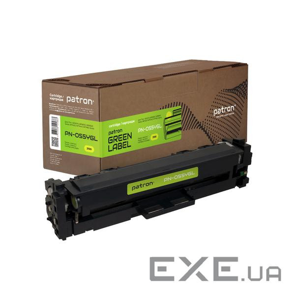 Картридж Patron Canon 055 yellow Green Label (PN-055YGL)