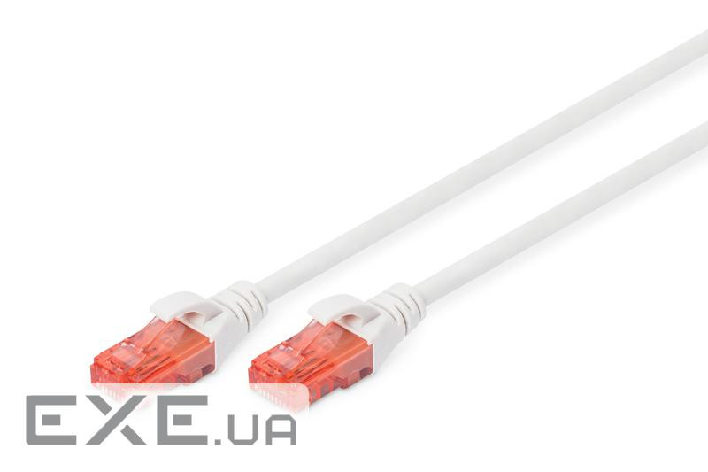 Патч-корд DIGITUS CAT 6 UTP, 1м, AWG 26/7, Cu, LSZH, білий (DK-1617-010/WH) (DK-1617-010/WH)