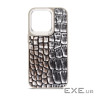 Чохол до мобільного телефона Harder Glamorous Croco Apple iPhone 15 Pro Grey Gold (ARM76762)