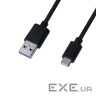 Зарядний пристрій Grand-X USB 5V 2.1A + cable USB to USB-C black (CH-03T)