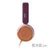 Навушники Philips TAK2000MP/00 USB-C/3,5 мм Burgundy/Orange