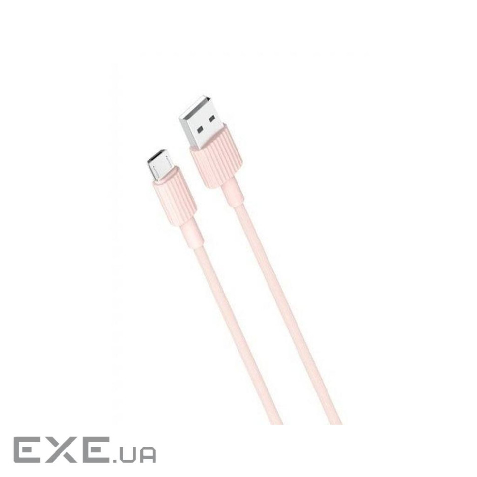 Дата кабель USB 2.0 AM to Micro 5P 1.0m 2.4A pink XO (NB156-M-PN)