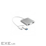 Багатопортовий мультиадаптер J5create JCA365-N USB-C/A на 2xHDMI