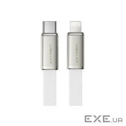 Дата кабель USB 2.0 AM to Lightning 1.2m 30W nylon white Acefast (6974316286240)