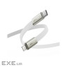 Дата кабель USB 2.0 AM to Lightning 1.2m 30W nylon white Acefast (6974316286240)