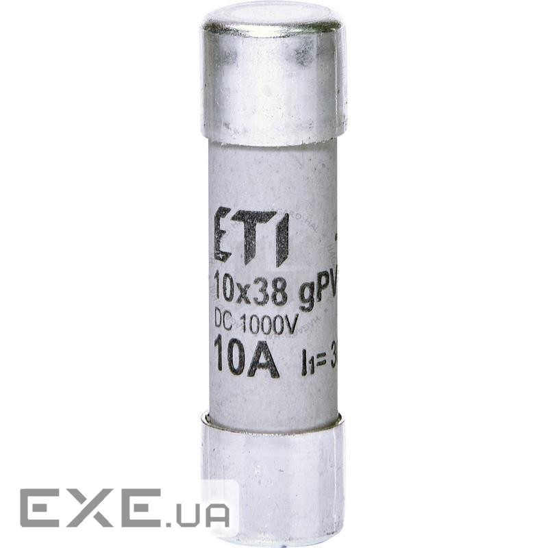 Запобіжник ETI CH 10x38 gPV 10A 1000V (30kA) (2625075)