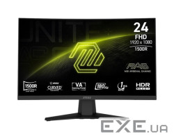 Монітор MSI 23.6" MAG 244C HDMI, DP, Audio, VA, 180Hz, 1ms, sRGB 105%, CURVED, (9S6-3BB31H-039)