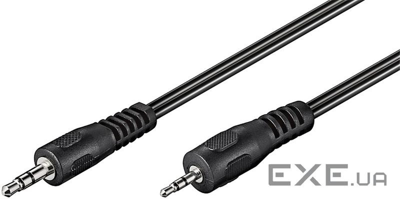 Кабель аудіо-адаптер Jack 2.5mm 3pin-3.5mm 3pin M/M 2.0m,Stereo Nickel Flat,чорний (84.00.7071-1) (84.00.7071-1)