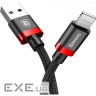 Дата кабель USB 2.0 AM to Lightning 1.0m Cafule Black-Red Baseus (CALKLF-B19)