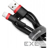 Дата кабель USB 2.0 AM to Lightning 1.0m Cafule Black-Red Baseus (CALKLF-B19)