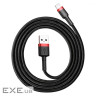 Дата кабель USB 2.0 AM to Lightning 1.0m Cafule Black-Red Baseus (CALKLF-B19)