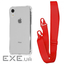 Чохол WAVE Clear Case with Strap iPhone Xr red (57005 red)
