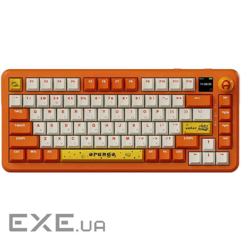 Клавіатура Ajazz AK820 MAX RGB Avocado Switch Wireless With Screen (AK820MAX-AS-OW) Orange Ajazz AK820 MAX RGB Avocado S