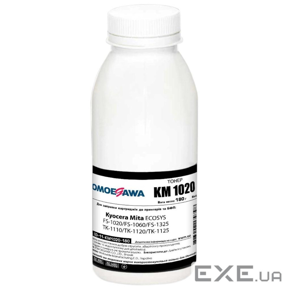 Тонер Kyocera ECOSYS TK-1110/TK-1120/TK-1125, 1kg, black Tomoegawa (ED-11-KM1020-1)