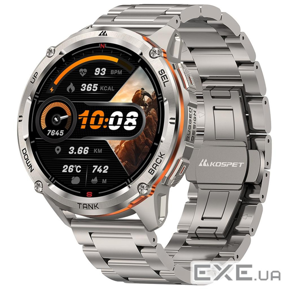 Смарт-годинник KOSPET Tank T3 ULTRA 2 SE SILVER (6974958251187)