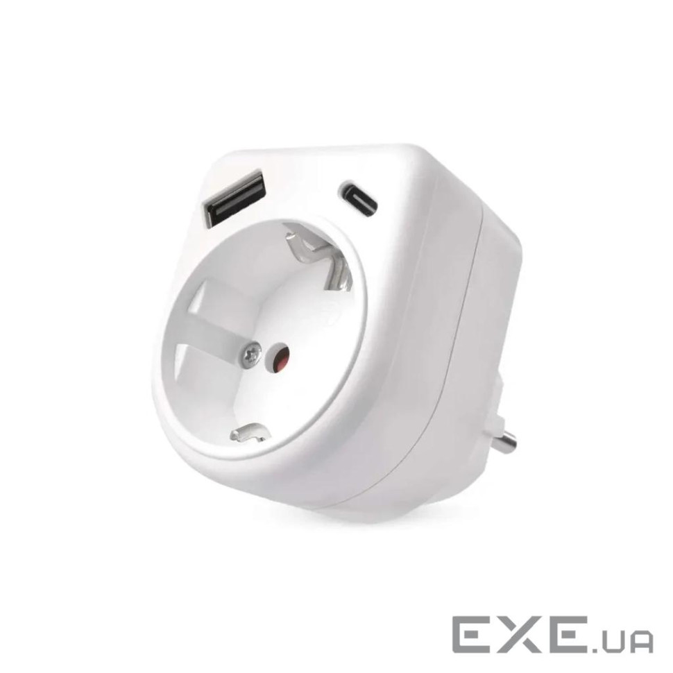 Зарядний пристрій EMOS 1xUSBA + 1xUSBC PD20W (P0075)