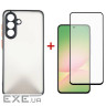 Чохол до мобільного телефона Dengos Kit Samsung Galaxy A56 Matte + glass (Black) (DG-KM-141)