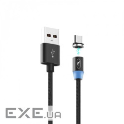 Кабель SkyDolphin S59V Magnetic USB - мікро USB (M/M), 1 м , Black (SDUSB-000442)
