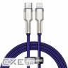Кабель Baseus Cafule metal Type-C to Lightning PD 20W 1M Фіолетовий (CATLJK-A05) (CATLJK-A05 1м )