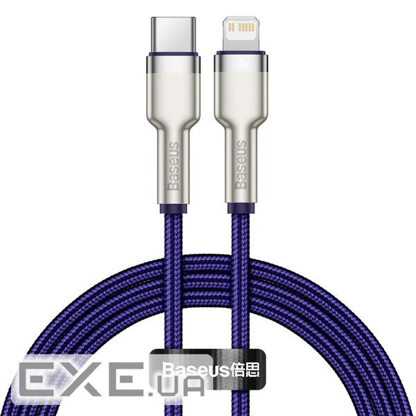 Кабель Baseus Cafule metal Type-C to Lightning PD 20W 1M Фіолетовий (CATLJK-A05) (CATLJK-A05 1м )