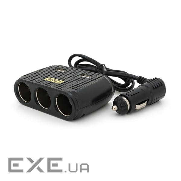 АЗУ розгалужувач Olesson 1512, 12V-3*12V+2*USB, Black, Blister (Ol-1512)