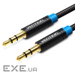 Кабель Vention Audio 3.5 mm M - 3.5 mm M, 1.5 m, Black (P350AC150-B-M)