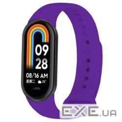 Силіконовий ремінець BeCover для Xiaomi Mi Smart Band 8 Dark Purple (709382)