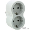 Multi-outlet plug with 2 frontal outlets white-grey (694516)