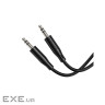 Кабель мультимедійний 3.5mm M to 3.5mm M 1.0m BL26 black BOROFONE (6941991122170)