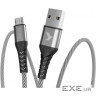Дата кабель USB 2.0 AM to Micro 5P 1.0m Flex Gray Pixus (4897058531145)