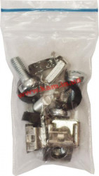 Fasteners (M6 kit: washer, screw, nut), pack of 100 pieces. (SC-0100 / M6)