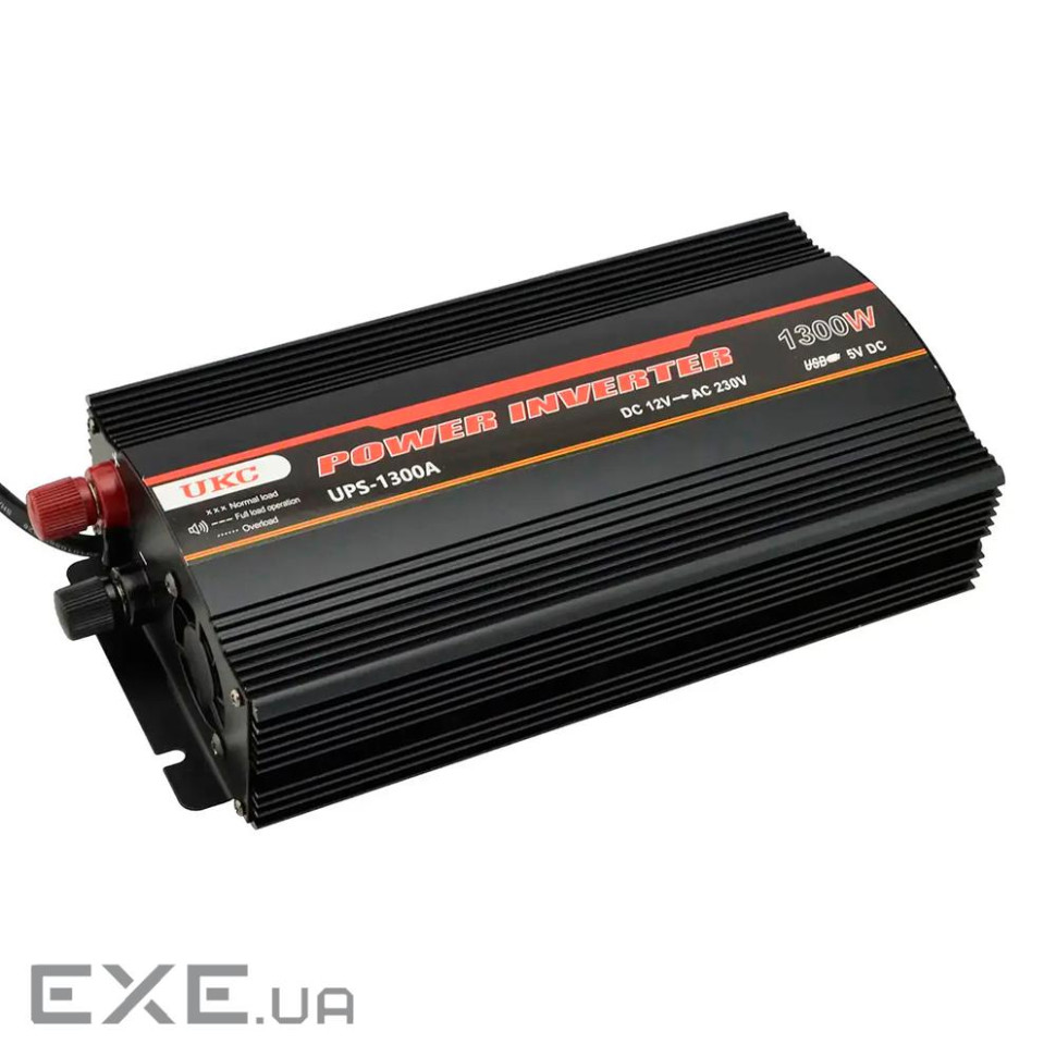 Інвертор напруги UKC 800ВА(400Вт)+CHARGE 8A, 12 / 220V approximated, 1 універсальна розет (UPS-800A)
