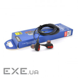 Навушники iKAKU KSC-398 MUYA, Black, Mini jack / 3.5мм, вакуумні, кабель 1.2 м (KSC-398 Black)