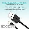 Кабель Choetech USB-Lightning (M/M), 1.8 м , Black (IP0027-BK)