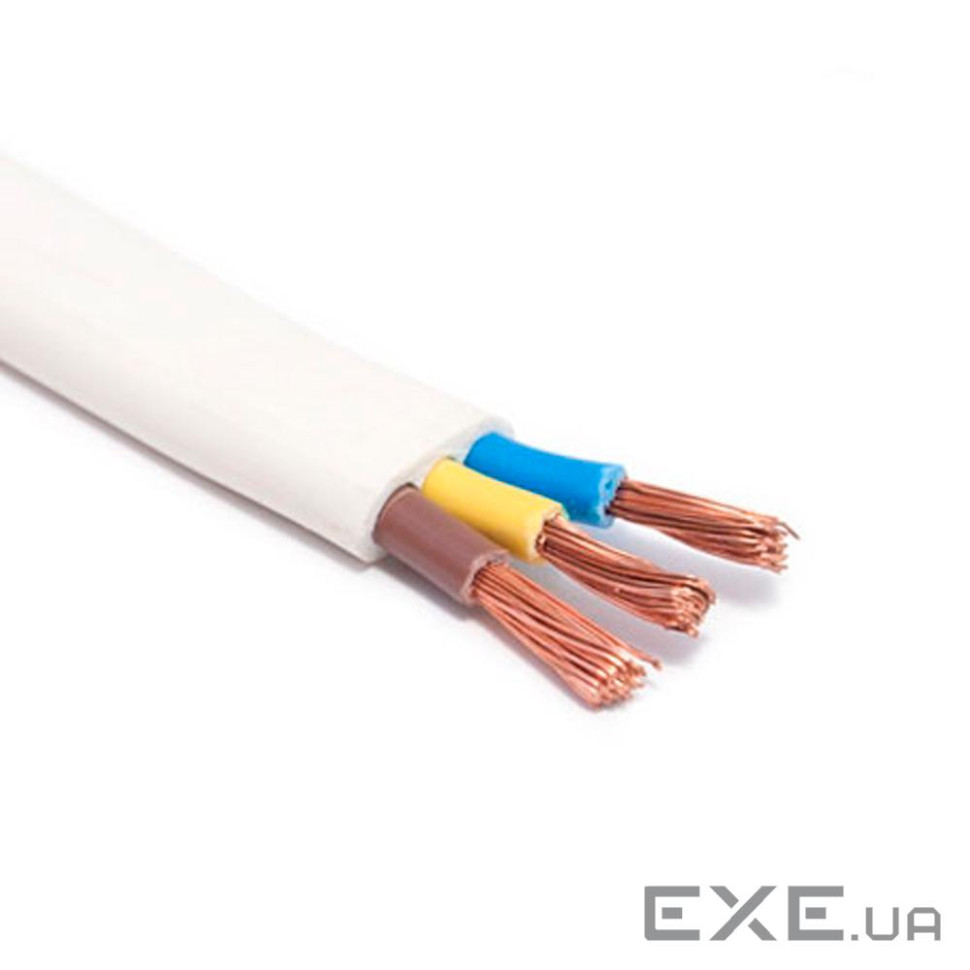 Кабель Одескабель ШВВПн 3х1,5 білий, бухта 100м (8210 100м) )