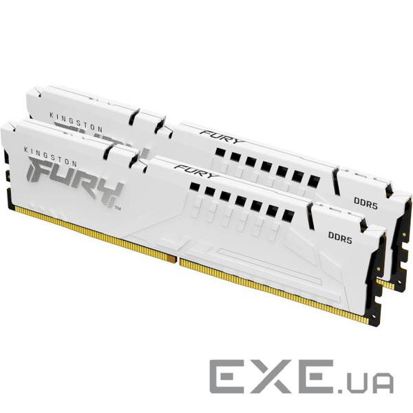 Модуль пам'яті KINGSTON FURY Beast EXPO White DDR5 5200MHz 64GB Kit 2x32GB (KF552C36BWEK2-64)