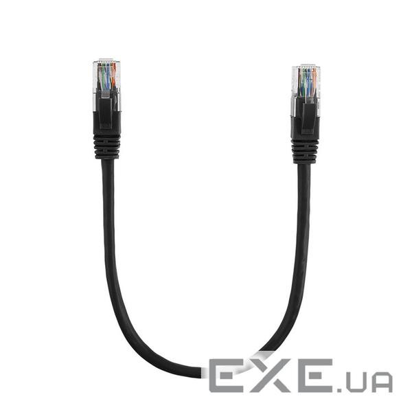 Патч-корд 0.5 м, UTP, Black, Ritar, литий, RJ45, кат.6е, мідь (PCR-CU6/0.5Bl) (PCR-CU6/0.5Bl)