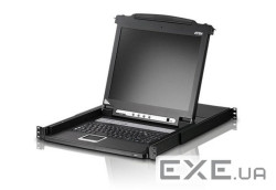 16-портовий KVM комутатор Slideaway з 17" LCD екраном, 19 '', 2 кабелю в комплекті (CL1016M-ATA-RG)