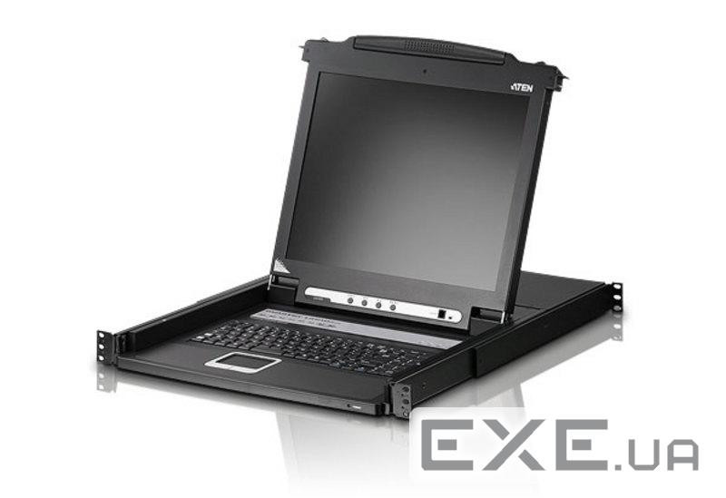 16-портовий KVM комутатор Slideaway з 17" LCD екраном, 19 '', 2 кабелю в комплекті (CL1016M-ATA-RG)