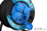 Подовжувач на котушці 2E 2E-CR4315IP44M20 Black, 4 розетки, 20м