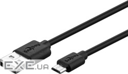 Кабель пристроїв USB2.0 A-microB M/M 2.0m,AWG28 2xShielded Silver-contact,чорний (75.03.8660-1) (75.03.8660-1)