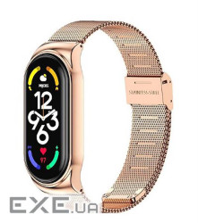 Ремінець BeCover Metal для Xiaomi Mi Smart Band 7 Rose Gold (707496)