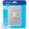 Накопичувач зовнішній Verbatim Store"n Go 2.5" (6.35cm) GEN 2 2TB USB 3.0 SILVER (53198)