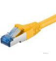 Патч-корд екранувань RJ45 SFTP6a 1.0m, patch AWG27 D=6.0mm LSOH Gold Cu, жовтий (75.09.3679-10)